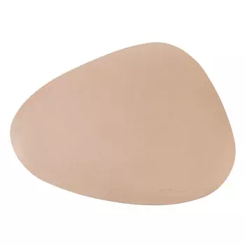 Салфетка под приборы, 37x45 см, ПВХ, фигурная, золотисто-бежевая, Rock