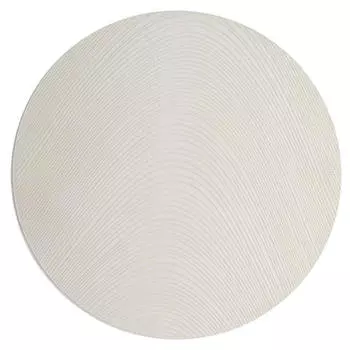 Салфетка под приборы, 38 см, ПВХ, круглая, белая, Azhur Grid