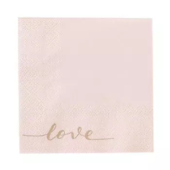 Салфетки бумажные, 21х21 см, 20 шт, бежевые, Love, Scroll