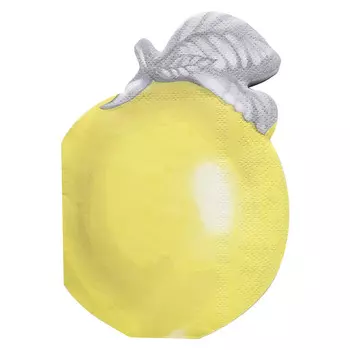 Салфетки бумажные, 22х32 см, 20 шт, фигурные, желтые, Лимоны, Sicily