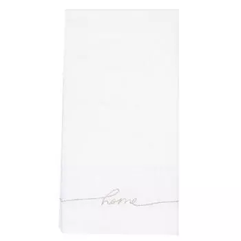 Салфетки бумажные, 33х33 см, 20 шт, прямоугольные, белые, Home, Scroll