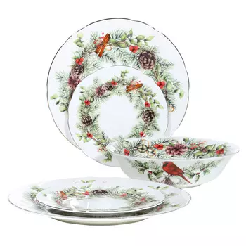 Сервиз обеденный, 6 перс, 13 пр, фарфор F, Рождественское чудо