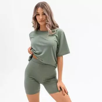 Шорты женские, р. L, полиэстер/спандекс, зеленые, Linda