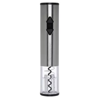 Штопор электрический, 22 см, с резаком для фольги, LED B, сталь/пластик