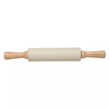 Скалка, 48 см, силикон/дерево, бежевая, Bakery