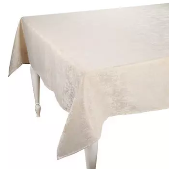 Скатерть, 160х160 см, полиэстер, бежевая, Jacquard