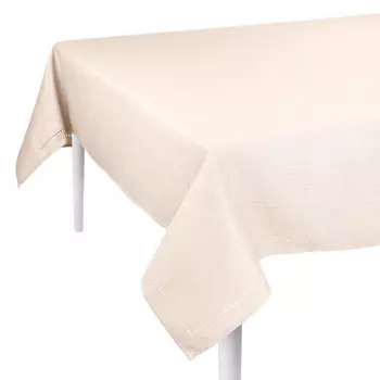 Скатерть, 160х160 см, полиэстер, кремовая, Hemstitch