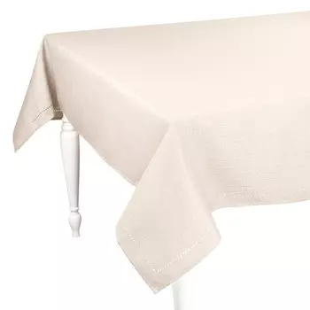 Скатерть, 170х250 см, полиэстер, кремовая, Hemstitch