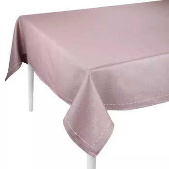 Скатерть, 170х250 см, полиэстер, лиловая, Hemstitch