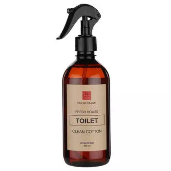 Спрей ароматический, 450 мл, для туалета, Clean Cotton, Fresh house