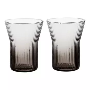Стакан, 260 мл, 2 шт, стекло Р, серый, Facet