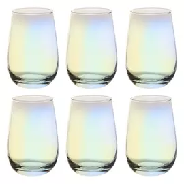 Стакан, 400 мл, 6 шт, стекло, перламутр, Floyd polar