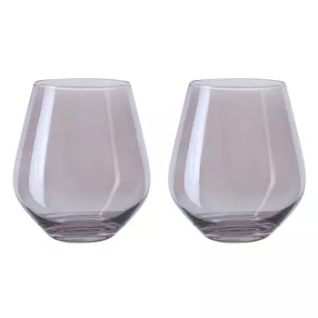 Стакан, 490 мл, 2 шт, стекло, фиолетовый, Twinkle