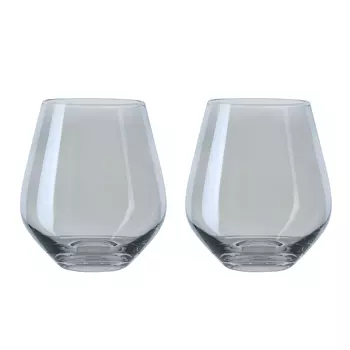 Стакан, 490 мл, 2 шт, стекло, серый, Twinkle