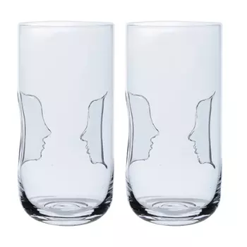 Стакан, 520 мл, 2 шт, стекло, Лица, Face