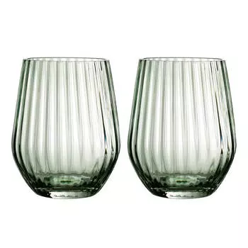 Стакан, 550 мл, 2 шт, стекло, зеленый, Lombardy color