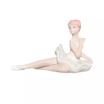 Статуэтка, 12 см, фарфор P, молочно-бежевая, Балерина, Ballet