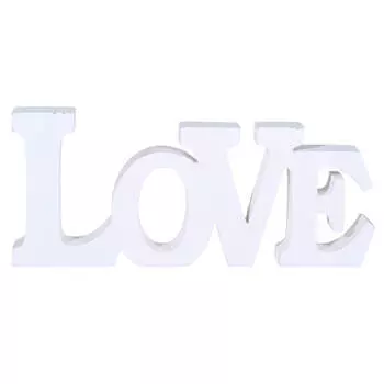 Статуэтка, 14х6 см, дерево, белая, Love, Jardin