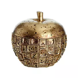 Статуэтка, 9 см, полирезин, золотистая, Яблоко, Art modern