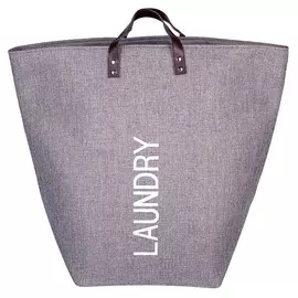 Сумка для хранения белья, 30x40x50 см, с ручками, полиэстер, серая, Laundry