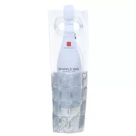 Сумка для охлаждения бутылки, 30 см, пластик, серебристые блестки, Sparkle bar