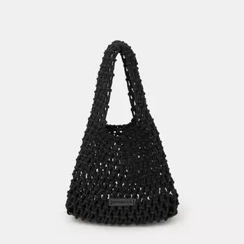 Сумка пляжная, 20х19 см, хлопок, черная, Banjo