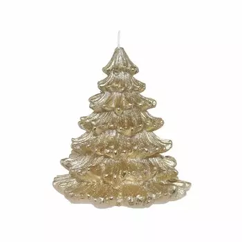 Свеча, 12 см, шампань, Елка, Metallic glow