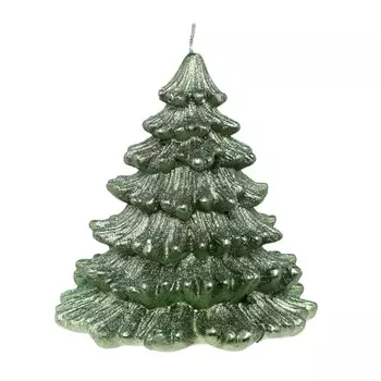 Свеча, 12 см, зеленая, Елка, Colorful glow