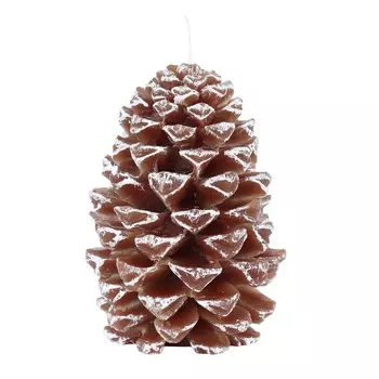 Свеча, 15 см, коричневая, Шишка, Winter delice