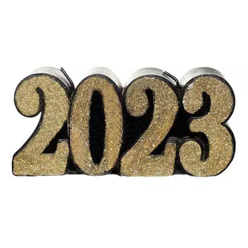 Свеча, 16 см, черно-золотистая, 2023, Metallic glow