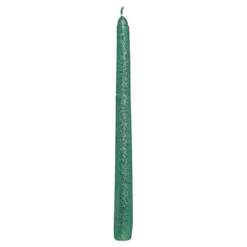Свеча, 25 см, тонкая, зеленая, Colorful glow