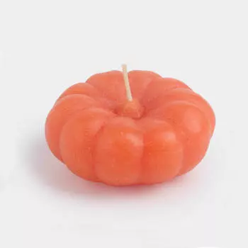 Свеча, 4 см, оранжевая, Тыква, Pumpkin shape