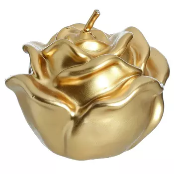 Свеча, 7 см, золотистая, Роза, Art deco