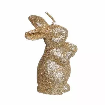 Свеча, 7 см, золотистая, Заяц, Rabbit