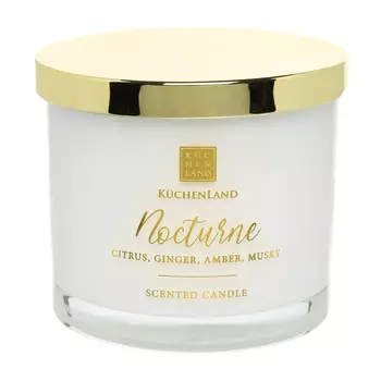 Свеча ароматическая, 9 см, в подсвечнике, с крышкой, стекло, Citrus, Ginger, Amber, Musky, Nocturne