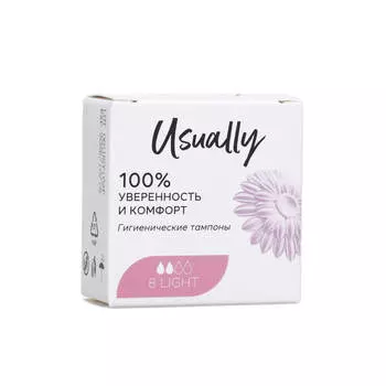 Тампоны гигиенические, 8 шт, Light, Usually