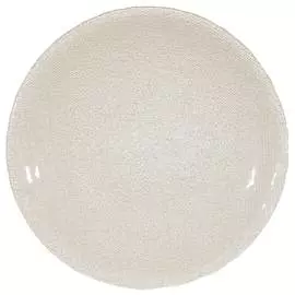 Тарелка обеденная, 27 см, стекло, молочная, Cotton