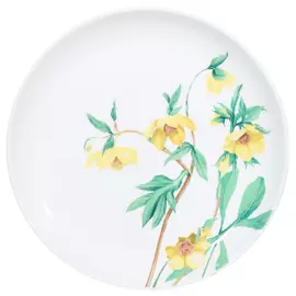 Тарелка закусочная, 21 см, фарфор N, белая, Лютики, Flower garden