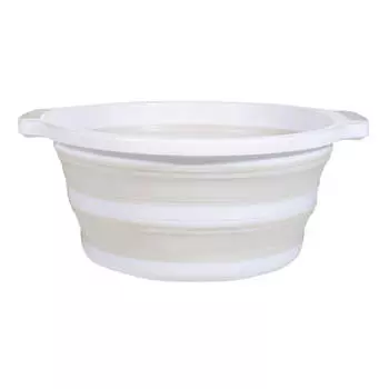 Таз складной, 10 л, пластик/резина, светло-серый, Foldaway