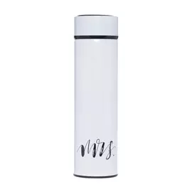 Термос, 450 мл, сталь, белый, Mrs, Style