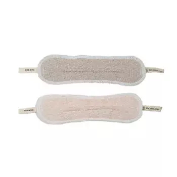 Тряпка для чистки смесителей и кранов, 20х5 см, 2 шт, натуральное волокно, бежевая, Clean