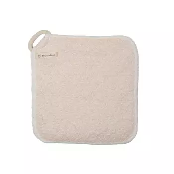 Тряпка для мытья посуды, 20х21 см, двусторонняя, натуральное волокно, бежевая, Clean