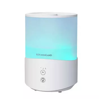 Увлажнитель воздуха, 25 см, 2,5 л, с подсветкой, ультразвуковой, электрический, белый, Oasis