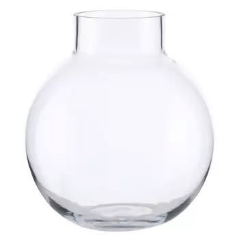 Ваза для цветов, 21 см, стекло, круглая, Clear