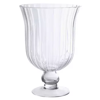 Ваза для цветов, 25 см, на ножке, стекло, Goblet