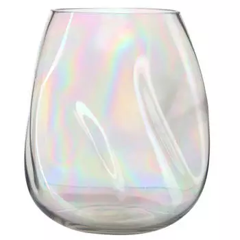 Ваза для цветов, 25 см, стекло, перламутр, Cascade