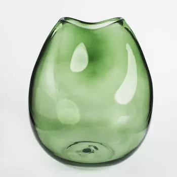 Ваза для цветов, 25 см, стекло, зеленая, Clear color