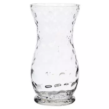 Ваза для цветов, 28 см, стекло, Clear dented