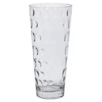 Ваза для цветов, 30 см, стекло, Clear dented