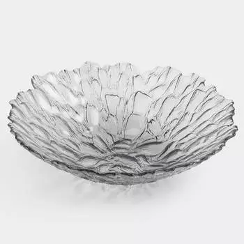 Ваза для фруктов, 30х8 см, стекло Р, серая, Pion